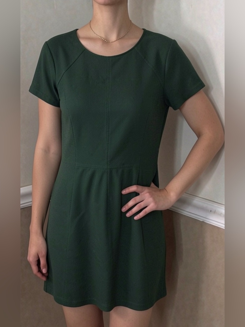 🎉 2 for $20! Ralph Lauren dark hunter green Short Sleeve Mini Dress